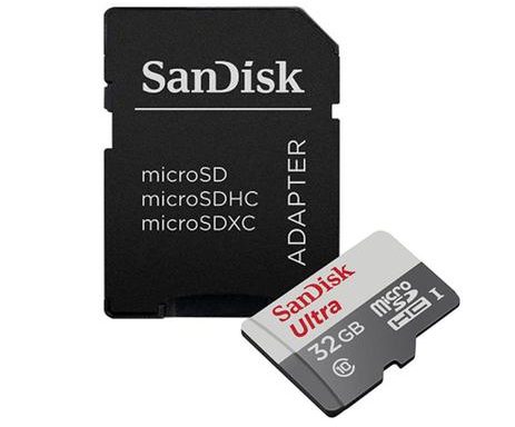 Cartão MicroSD 64GB Sandisk com Adaptador